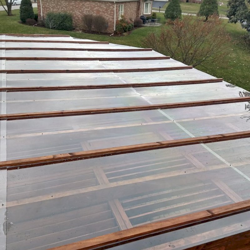 Custom Modern Louvered Garden Pergola (Options: 32' L x 18' W, 10" x 10" Posts, Mobile Louvers, Douglas-fir, 10 ft H, No Electrical Wiring Trim, No Curtain Rods, 6 Post Anchor Kit for Concrete, No Ceiling Fan Base, No Trim Kits for The Posts, Transparent Premium Sealant, with Rain Guard System for Waterproofing). Photo Courtesy of J. Cole of Louisville, Kentucky. Custom Modern Louvered Garden Pergola (Options: 32' L x 18' W, 10" x 10" Posts, Mobile Louvers, Douglas-fir, 10 ft H, No Electrical Wiring Trim, No Curtain Rods, 6 Post Anchor Kit for Concrete, No Ceiling Fan Base, No Trim Kits for The Posts, Transparent Premium Sealant, with Rain Guard System for Waterproofing). Photo Courtesy of J. Cole of Louisville, Kentucky.