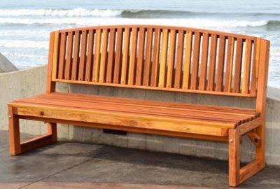 Moonlight Redwood Bench