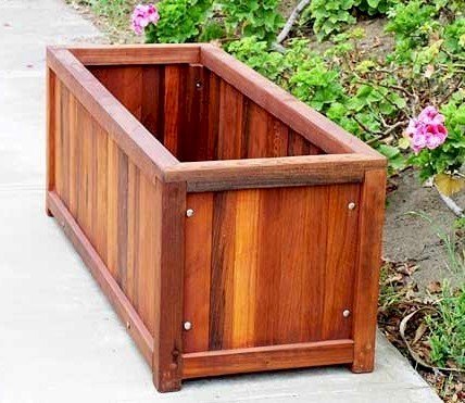 Napa Planters (Options: 48" L x 18" W x 18" H, Mature Redwood, 1 inch Feet, No Trellis, No Growing Vegetables, Transparent Premium Sealant). Napa Planters (Options: 48" L x 18" W x 18" H, Mature Redwood, 1 inch Feet, No Trellis, No Growing Vegetables, Transparent Premium Sealant).