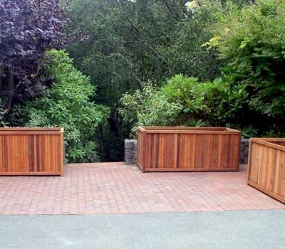 Napa Planters (Options: 60" L, 72" L & 96" L x 30" W x 30" H, Mature Redwood, No Base or Casters, No Trellis, No Casters, Interior and Exterior of Box with Sealant (No Growing Vegetables), Transparent Premium Sealant).