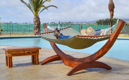 Redwood Hammock Stand Custom Wood Outdoor Noah S Arc Wood Hammock