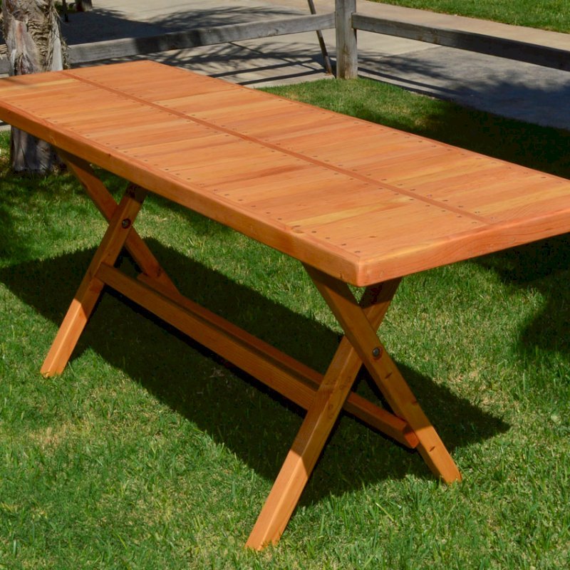 Outdoor Rectangular Folding Table (Options: 72" L, 24'' W, No Seating, Douglas-fir, Seamless Tabletop, Boards Laid in the Same Direction, Squared Corners, No Umbrella Hole, Transparent Premium Sealant). Outdoor Rectangular Folding Table (Options: 72" L, 24'' W, No Seating, Douglas-fir, Seamless Tabletop, Boards Laid in the Same Direction, Squared Corners, No Umbrella Hole, Transparent Premium Sealant).