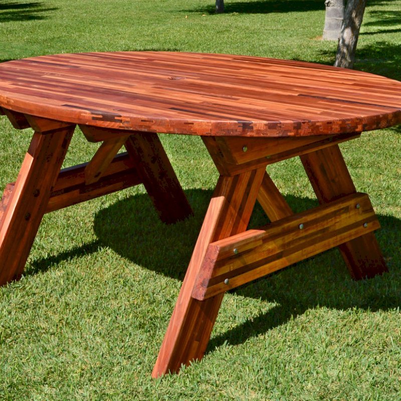 Oval Picnic Table (Options. Oval XL, No Seating, Mosaic Eco-Wood, Standard Tabletop, Umbrella Hole, Transparent Premium Sealant). Oval Picnic Table (Options. Oval XL, No Seating, Mosaic Eco-Wood, Standard Tabletop, Umbrella Hole, Transparent Premium Sealant).