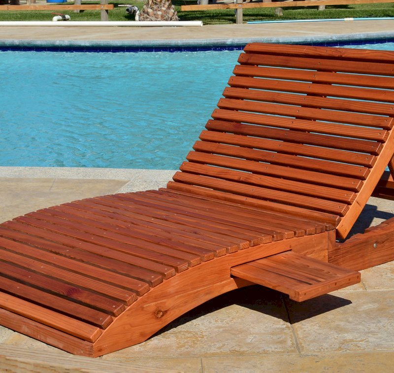 timber sun lounger