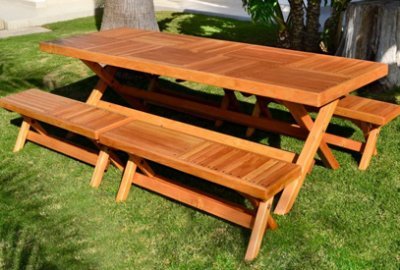 Outdoor Tables Patio Furniture 100 Redwood Free Shipping