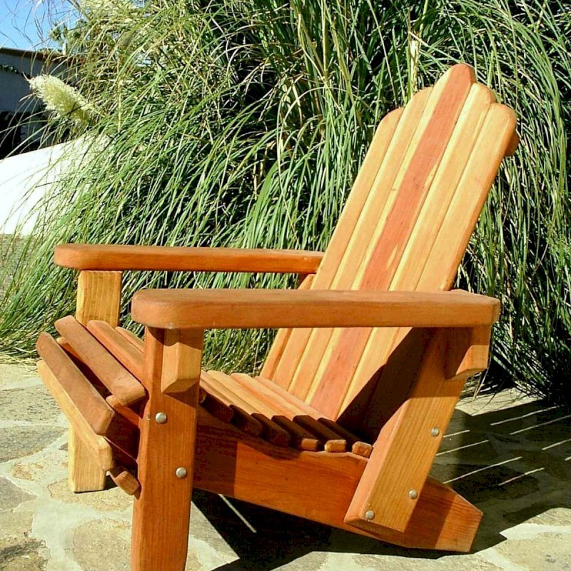 Redwood Adirondack Chair (Options: Standard Size, Redwood, No Cushion, Transparent Premium Sealant). Redwood Adirondack Chair (Options: Standard Size, Redwood, No Cushion, Transparent Premium Sealant).