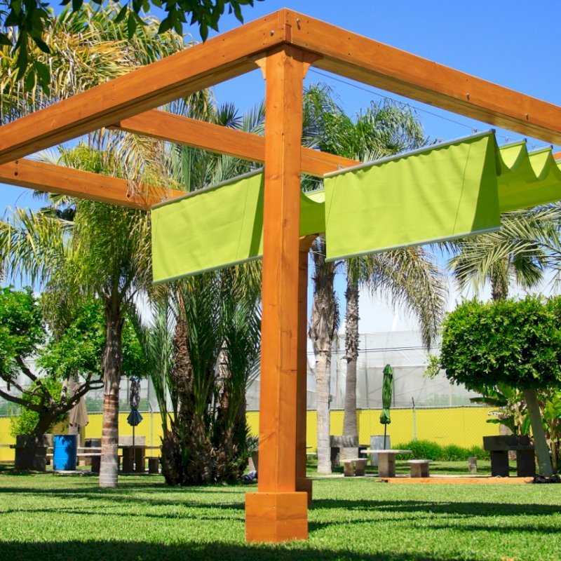 Retractable Canopy Pergola (Options: 12' L x 12' W, No Privacy Panel, Douglas-Fir, 9ft Post Height, No Electrical Wiring Trim, Gale Wind Anchor Kit, No Post Decorative Trim, No Ceiling Fan Base, No Curtain Rods Transparent Premium Sealant). Retractable Canopy Pergola (Options: 12' L x 12' W, No Privacy Panel, Douglas-Fir, 9ft Post Height, No Electrical Wiring Trim, Gale Wind Anchor Kit, No Post Decorative Trim, No Ceiling Fan Base, No Curtain Rods Transparent Premium Sealant).