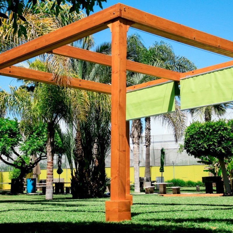 Retractable Canopy Pergola (Options: 12' L x 12' W, No Privacy Panel, Douglas-Fir, 9ft Post Height, No Electrical Wiring Trim, Gale Wind Anchor Kit, No Post Decorative Trim, No Ceiling Fan Base, No Curtain Rods Transparent Premium Sealant). Retractable Canopy Pergola (Options: 12' L x 12' W, No Privacy Panel, Douglas-Fir, 9ft Post Height, No Electrical Wiring Trim, Gale Wind Anchor Kit, No Post Decorative Trim, No Ceiling Fan Base, No Curtain Rods Transparent Premium Sealant).