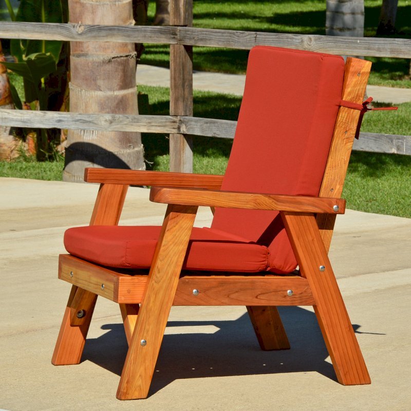 Redwood Dining Chair, Finely Finished Wooden Chair