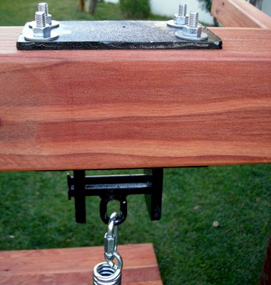 Standard Steel Swing Hardware for all Rory's Swings. Yes, the springs are included also. They add a nice soft touch that most customers are surprised about.