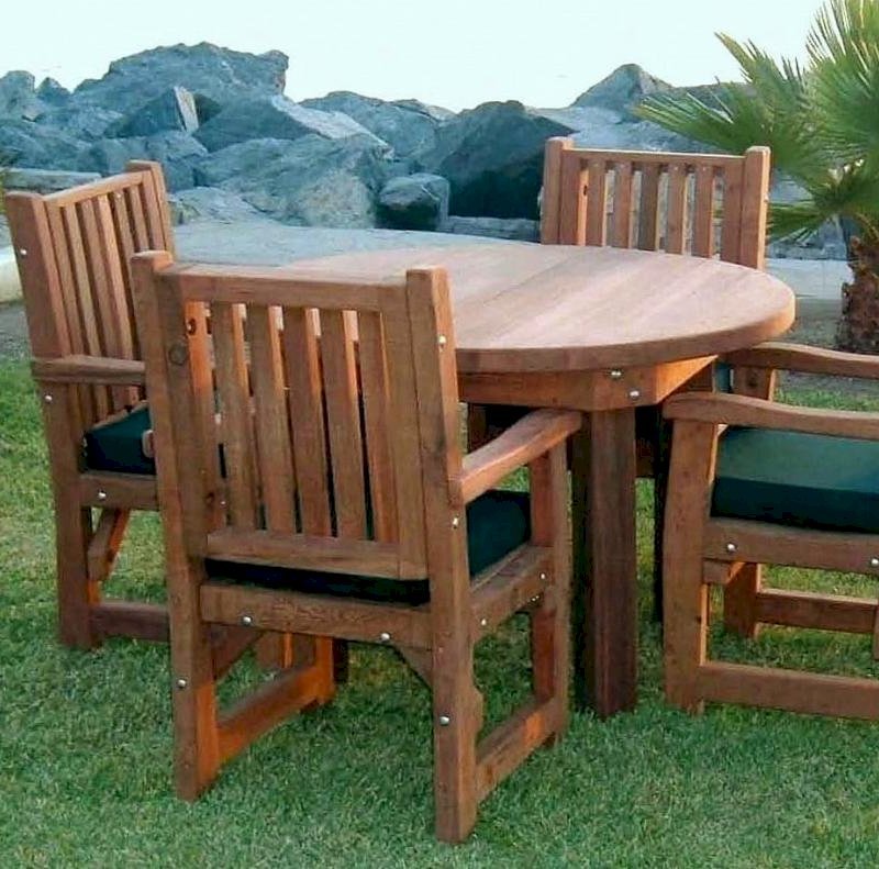 Durable Outdoor Patio Table Custom Wood Round Tables