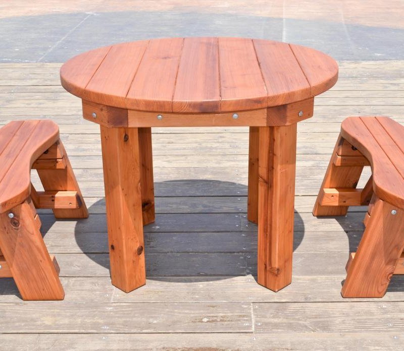 Durable Outdoor Patio Table Custom Wood Round Tables