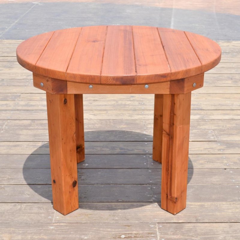 Durable Outdoor Patio Table Custom Wood Round Tables
