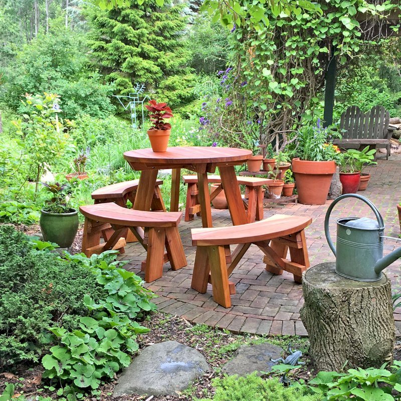 Download Picnic Table Plans Detached Benches Gif