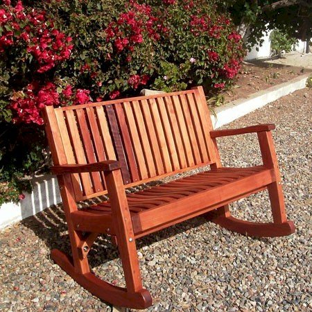 Ruth Redwood Rocking Bench