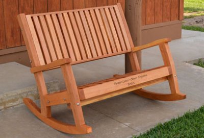 Ruth Redwood Rocking Bench