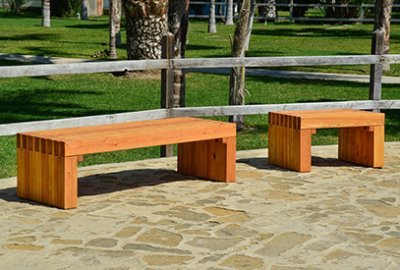 San Diego Portside Wooden Bench