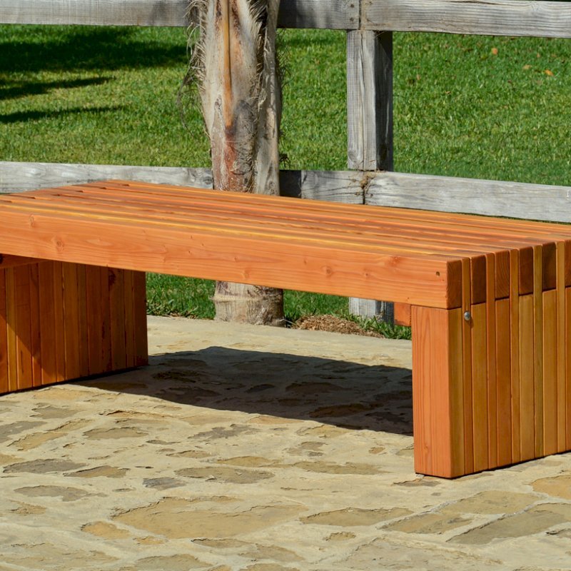 The San Diego Portside Wooden Bench (Options: 5ft L x 2 1/2 inches W x 17 inches H, Douglas-fir, No Engraving, Transparent Premium Sealant) The San Diego Portside Wooden Bench (Options: 5ft L x 2 1/2 inches W x 17 inches H, Douglas-fir, No Engraving, Transparent Premium Sealant)
