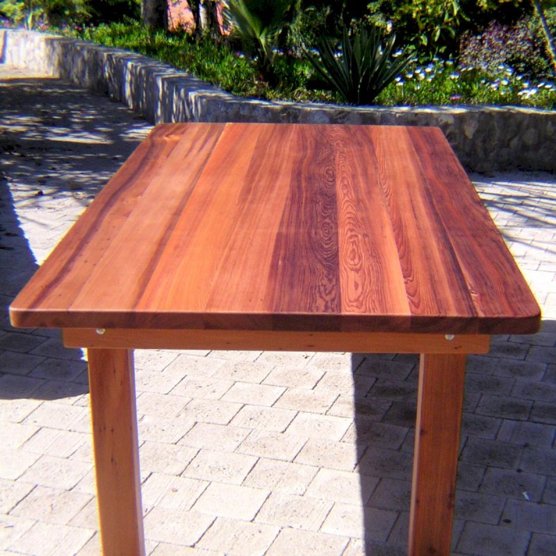 Redwood Patio Table: Custom Made Redwood Dining Tables