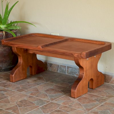 Sea Ranch Bench (Options: 2 Seatings, No Engraving, Galvanized Bolts, Transparent Premium Sealant).