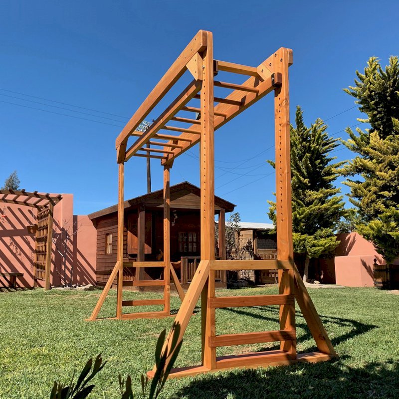 Sheldon's Monkey Bars (Options: 8 ft H, 9 ft L, Douglas-fir, Standard Step Option, Transparent Premium Sealant). Sheldon's Monkey Bars (Options: 8 ft H, 9 ft L, Douglas-fir, Standard Step Option, Transparent Premium Sealant).
