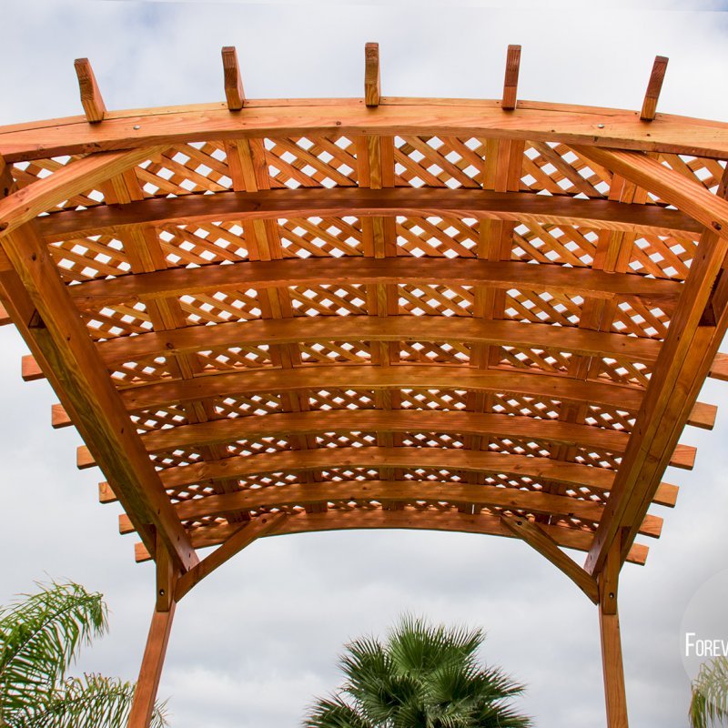 Small Arched Pergola Kits (Options: 10' L x 10' W, No Privacy Panels, Douglas-Fir, No Rain Guard, 9 ft Post Height, No Electrical Wiring Trim, No Decorative Trim, 4-post anchor kit for stone, brick or concrete (with anchor bolts), No Curtain Rods, No Retractable Shade Canopy, Transparent Premium Sealant). Small Arched Pergola Kits (Options: 10' L x 10' W, No Privacy Panels, Douglas-Fir, No Rain Guard, 9 ft Post Height, No Electrical Wiring Trim, No Decorative Trim, 4-post anchor kit for stone, brick or concrete (with anchor bolts), No Curtain Rods, No Retractable Shade Canopy, Transparent Premium Sealant).