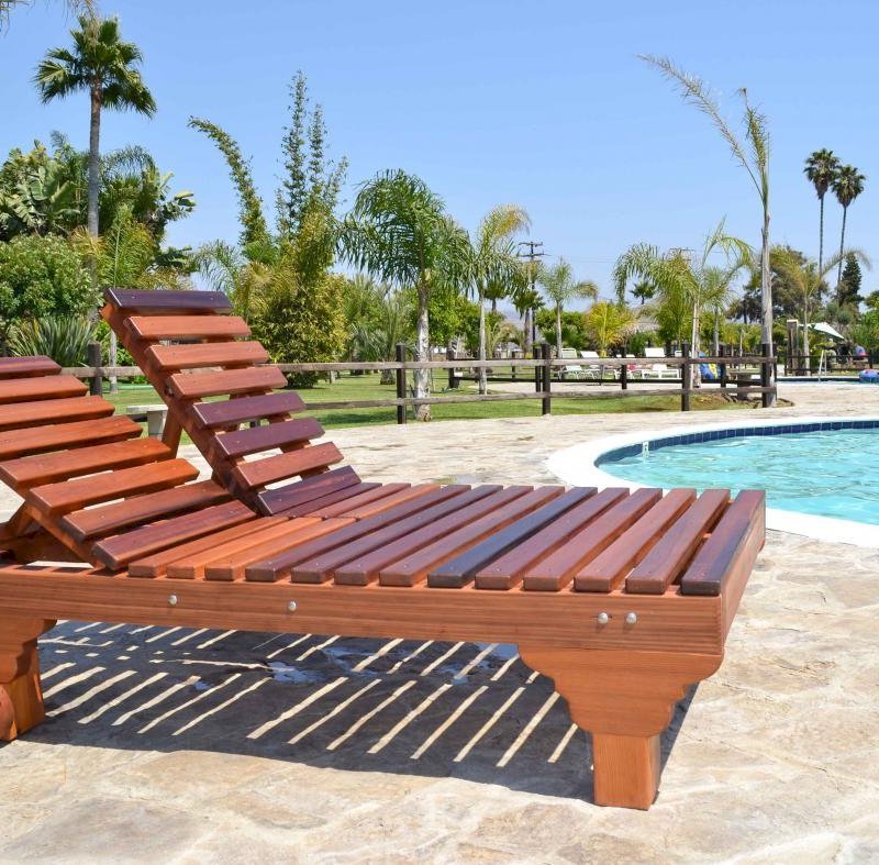 Sol Redwood Patio Lounger (Options: Double, Standard 74", Mature Redwood, 15.5H, Include Wooden Wheels, No Cushion, Transparent Premium Sealant). Sol Redwood Patio Lounger (Options: Double, Standard 74", Mature Redwood, 15.5H, Include Wooden Wheels, No Cushion, Transparent Premium Sealant).