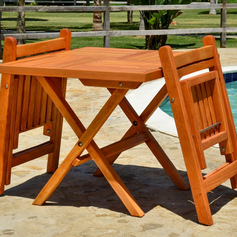 folding chair with table