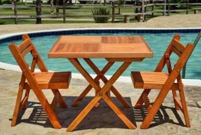 Square Wooden Folding Table