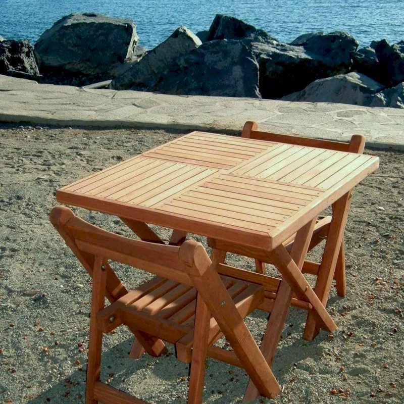 Square Folding Table (Options: 2 Folding Chairs, Douglas-fir, No Cushions, Standard Tabletop, Checkerboard Design, Squared Corners, No Umbrella Hole, Transparent Premium Sealant). Photo Courtesy of Quintas Papagayo's Hotel, Ensenada, Mexico. Square Folding Table (Options: 2 Folding Chairs, Douglas-fir, No Cushions, Standard Tabletop, Checkerboard Design, Squared Corners, No Umbrella Hole, Transparent Premium Sealant). Photo Courtesy of Quintas Papagayo's Hotel, Ensenada, Mexico.