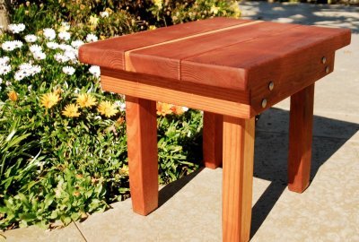 Sturdy Rectangular Wood Side Table
