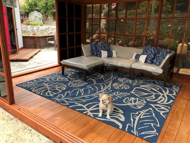 Sun Gazebo with Sliding Doors (Options: 12' L, 14' W, California Redwood, 4' x 6' Skylight, with Flooring, Transparent Premium Sealant). Photo Courtesy of A. Ramon of South San Francisco, CA. Sun Gazebo with Sliding Doors (Options: 12' L, 14' W, California Redwood, 4' x 6' Skylight, with Flooring, Transparent Premium Sealant). Photo Courtesy of A. Ramon of South San Francisco, CA.