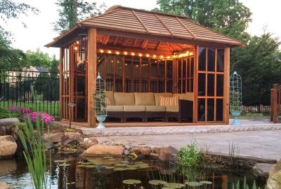 Sun Gazebo with Sliding Doors