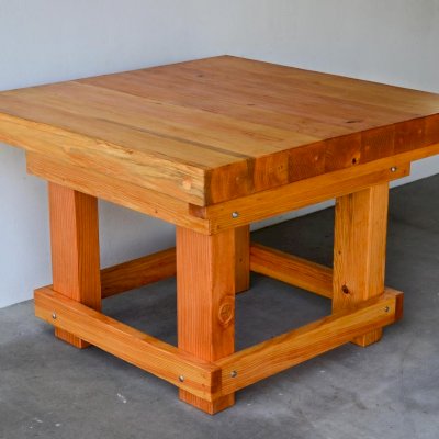 Super Heavy Duty Workshop Table (Options: 4' x 4', Douglas-Fir, Transparent Premium Sealant).