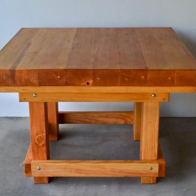 Super Heavy Duty Workshop Table (Options: 4' x 4', Douglas-Fir, Transparent Premium Sealant).