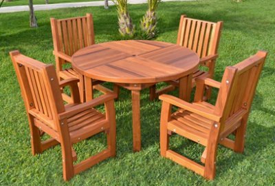 Terrace Round Wooden Table