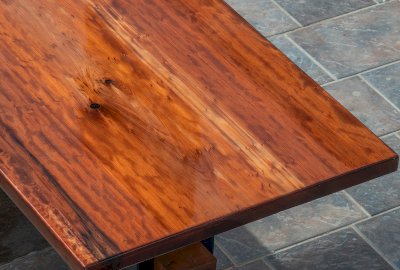 The Ancient Redwood Epoxy Finish Slab Table