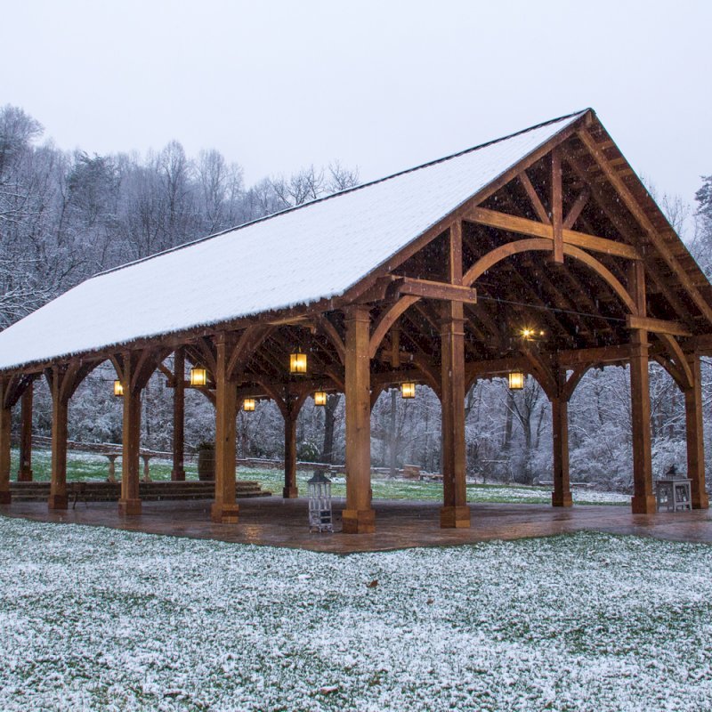 The Cardinal's Nest Pavilions (Options: 60’ L x 34’ W, California Redwood, 16-Post Anchor Kit for Hurricane Anchors will be at least 24" x 24" x 36", Electrical Wiring Trim Kit for 6 Posts, and 6 Cutouts for Outlets, 2 Ceiling Fan Bases and at least 4 cutouts for Electrical Boxes, Transparent Premium Sealant), Photo Courtesy of S. Hilton of Sevierville, TN. The Cardinal's Nest Pavilions (Options: 60’ L x 34’ W, California Redwood, 16-Post Anchor Kit for Hurricane Anchors will be at least 24" x 24" x 36", Electrical Wiring Trim Kit for 6 Posts, and 6 Cutouts for Outlets, 2 Ceiling Fan Bases and at least 4 cutouts for Electrical Boxes, Transparent Premium Sealant), Photo Courtesy of S. Hilton of Sevierville, TN.