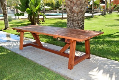 The Classic Redwood Patio Table