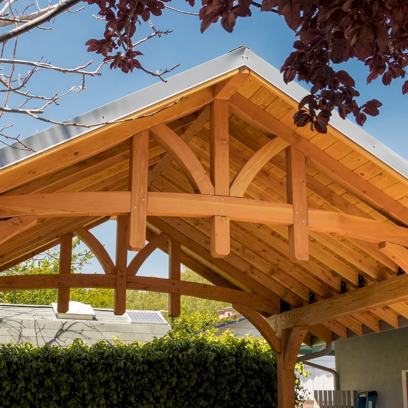 Custom Granada Pavilion (Options: 18 ft L x 20 ft W, Douglas-fir, 4-Post Anchor Kit for High Wind, Custom End Cuts, Transparent Premium Sealant). Photo Courtesy of J. Woodwin of Fremont, CA. Custom Granada Pavilion (Options: 18 ft L x 20 ft W, Douglas-fir, 4-Post Anchor Kit for High Wind, Custom End Cuts, Transparent Premium Sealant). Photo Courtesy of J. Woodwin of Fremont, CA.