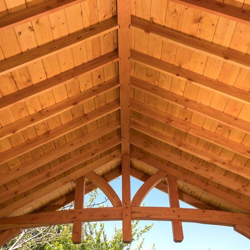 Custom Granada Pavilion (Options: 18 ft L x 20 ft W, Douglas-fir, 4-Post Anchor Kit for High Wind, Custom End Cuts, Transparent Premium Sealant). Photo Courtesy of J. Woodwin of Fremont, CA. Custom Granada Pavilion (Options: 18 ft L x 20 ft W, Douglas-fir, 4-Post Anchor Kit for High Wind, Custom End Cuts, Transparent Premium Sealant). Photo Courtesy of J. Woodwin of Fremont, CA.