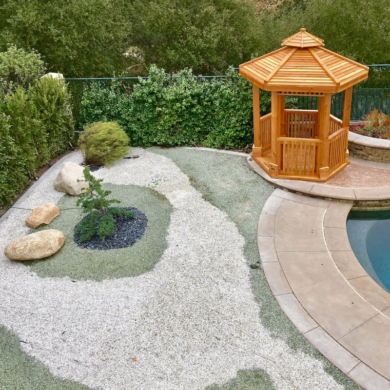 The Hexagonal Retreat Pavilion (Options: Custom 7.5' Diameter, Add a Deck, Douglas-fir, 7' H Posts, 6-Post Kit for Concrete, With Upper and Lower Panels, Transparent Premium Sealant). Photo Courtesy of P. Redmond of Coto De Caza, CA. The Hexagonal Retreat Pavilion (Options: Custom 7.5' Diameter, Add a Deck, Douglas-fir, 7' H Posts, 6-Post Kit for Concrete, With Upper and Lower Panels, Transparent Premium Sealant). Photo Courtesy of P. Redmond of Coto De Caza, CA.