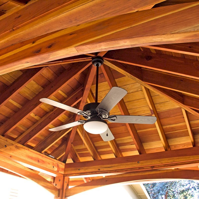 The Loreto Pavilion (Options: 14' x 14', California Redwood, Post Anchor Kit for Gale-Wind, 1 Electrical Wiring Trim Kit, 2ft Overhangs by Custom Request, Transparent Premium Sealant). Photo Courtesy of B. Hirschbeck of Los Altos, CA. The Loreto Pavilion (Options: 14' x 14', California Redwood, Post Anchor Kit for Gale-Wind, 1 Electrical Wiring Trim Kit, 2ft Overhangs by Custom Request, Transparent Premium Sealant). Photo Courtesy of B. Hirschbeck of Los Altos, CA.