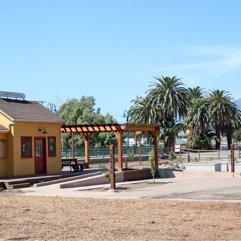 The Montvale Pergola (Options: 16' x 20', Mature Redwood, Post Anchoring for Concrete, No Ceiling Fan Base, No Curtain Rods, No Privacy Panels, 9.5' Post, Transparent Premium Sealant). Photos taken in Carpinteria Garden Park during construction, May 10, 2017. Photo Courtesy of Carpinteria Park, 5775 Carpinteria Avenue Carpinteria, CA 93013. The Montvale Pergola (Options: 16' x 20', Mature Redwood, Post Anchoring for Concrete, No Ceiling Fan Base, No Curtain Rods, No Privacy Panels, 9.5' Post, Transparent Premium Sealant). Photos taken in Carpinteria Garden Park during construction, May 10, 2017. Photo Courtesy of Carpinteria Park, 5775 Carpinteria Avenue Carpinteria, CA 93013.