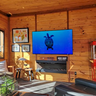 Palo Alto Backyard Cabin (Options: 18' L, 16' W, Without Porch, Structural Deck - Interior & 4' Exterior, California Redwood, Sugar Pine Internal Walls and Ceiling, Windows Purchased Locally, With Two 3' x 5' Skylights, Metal Roof, Custom Railings and Steps, Electrical Wire Trim on the Walls, Transparent Premium Sealant). Photo Courtesy of A. Ramon of South San Francisco, California.