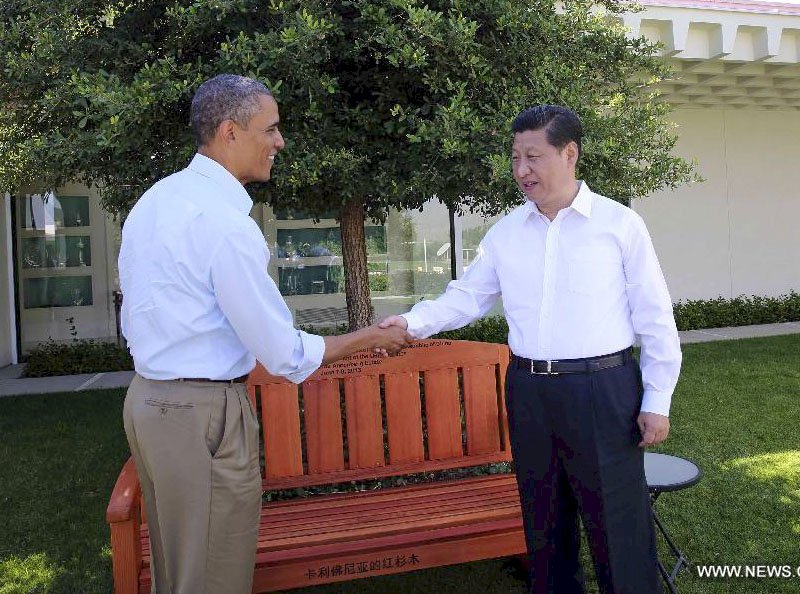 The Presidential Bench (Options: 5 ft, No Cushion, Custom Engraving). Photo shows President Obama and Chinese President Xi Jinping at Sunnysland Summit, Saturday June 8th. Find the full note at: http://english.cri.cn/11354/2013/06/09/2724s769296_1.htm The Presidential Bench (Options: 5 ft, No Cushion, Custom Engraving). Photo shows President Obama and Chinese President Xi Jinping at Sunnysland Summit, Saturday June 8th. Find the full note at: http://english.cri.cn/11354/2013/06/09/2724s769296_1.htm