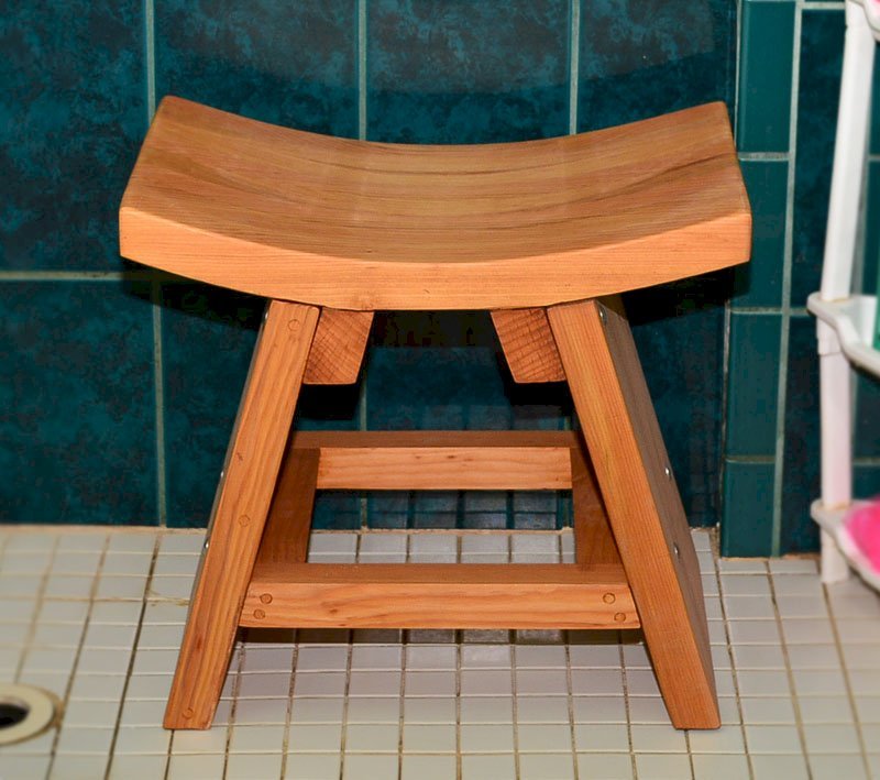 The Sanctuary Wood Shower Bench