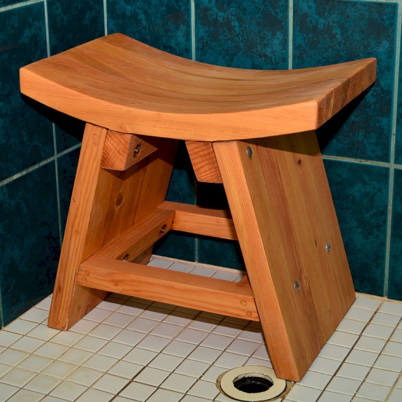 The Sanctuary Wood Shower Bench
