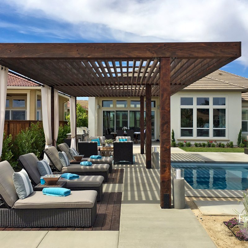The Silverado Modern Pergola Forever Redwood