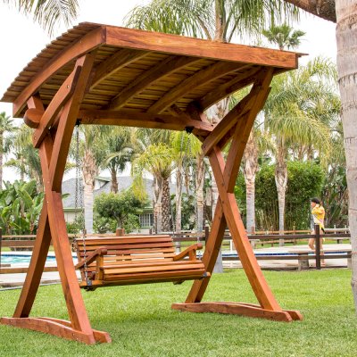 The Summerbreeze Swing Sets (Options: Standard Bench, Redwood, Ensenada Seat Style, Transparent Premium Sealant).